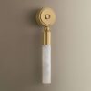 Vintage Brass Alabaster LED Wall Sconce