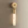 Vintage Brass Alabaster LED Wall Sconce