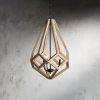 Wooden Prism Chandelier in Natural